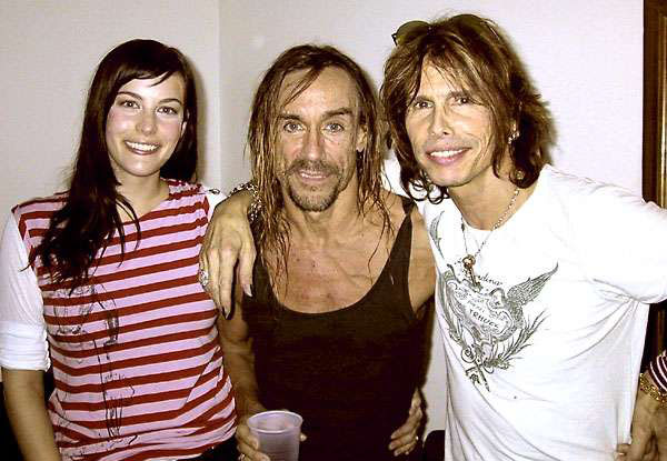 with Iggy Pop and Dad - Photograph by Bob Gruen