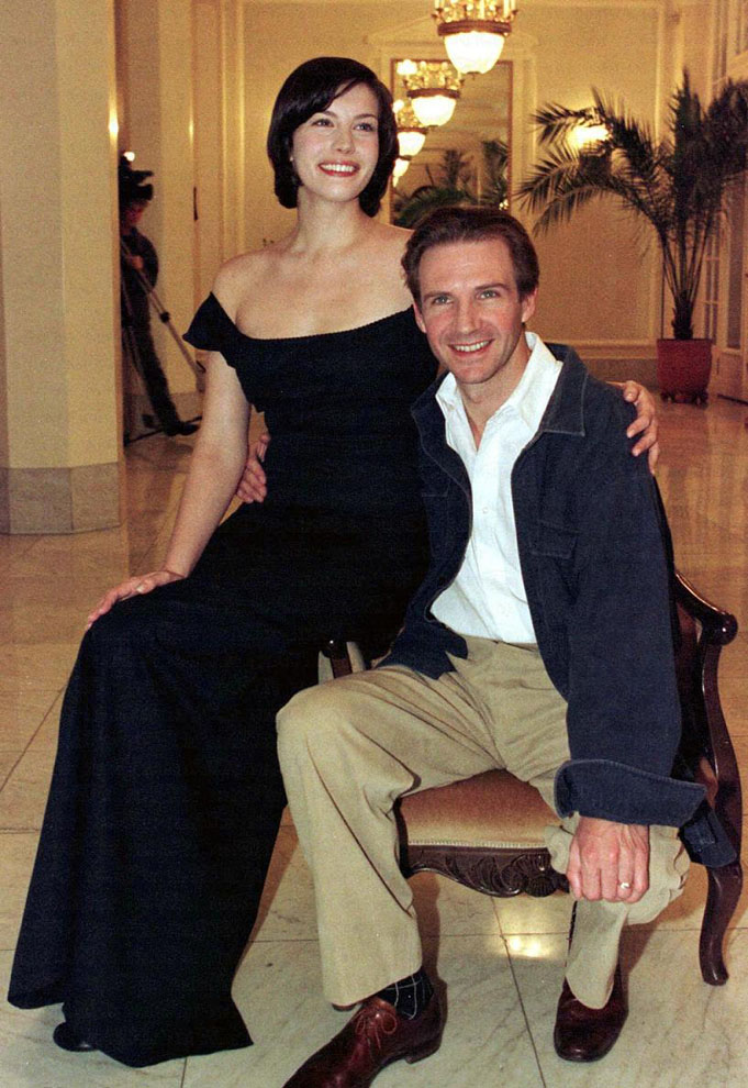 with Ralph Fiennes, Saint Petersburg, Russia, 1998
