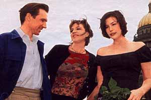 with Ralph and Martha Fiennes