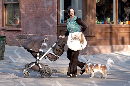 Hippo hanging out from the stroller is a present from the LovelyLivTyler.com community!