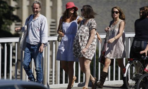with Helena Christensen and sister Chelsea Tyler