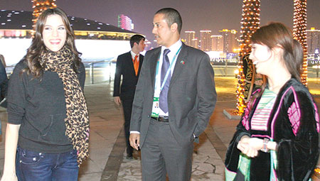 visiting the Saudi Arabia pavilion
