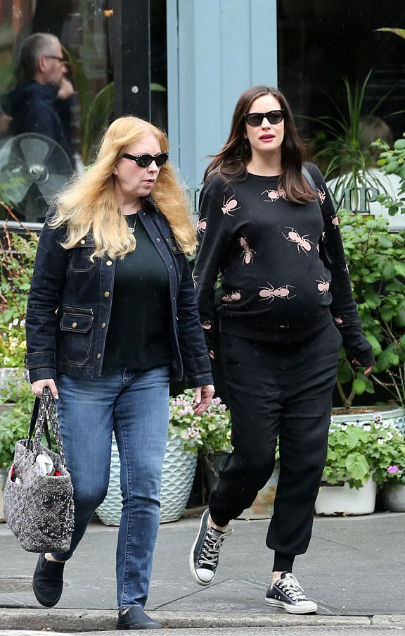 with mom Bebe Buell