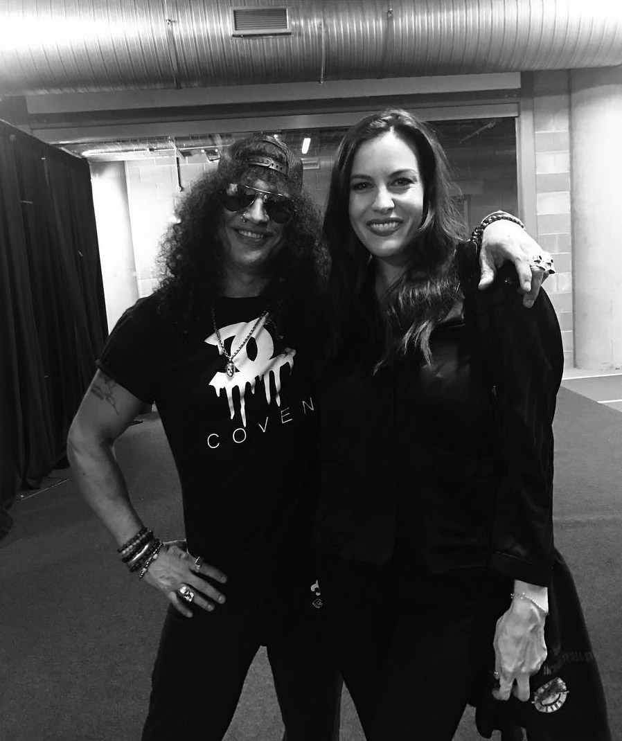 "Happy #slash #gunsnroses amazing show @slash", from Liv's Instagram