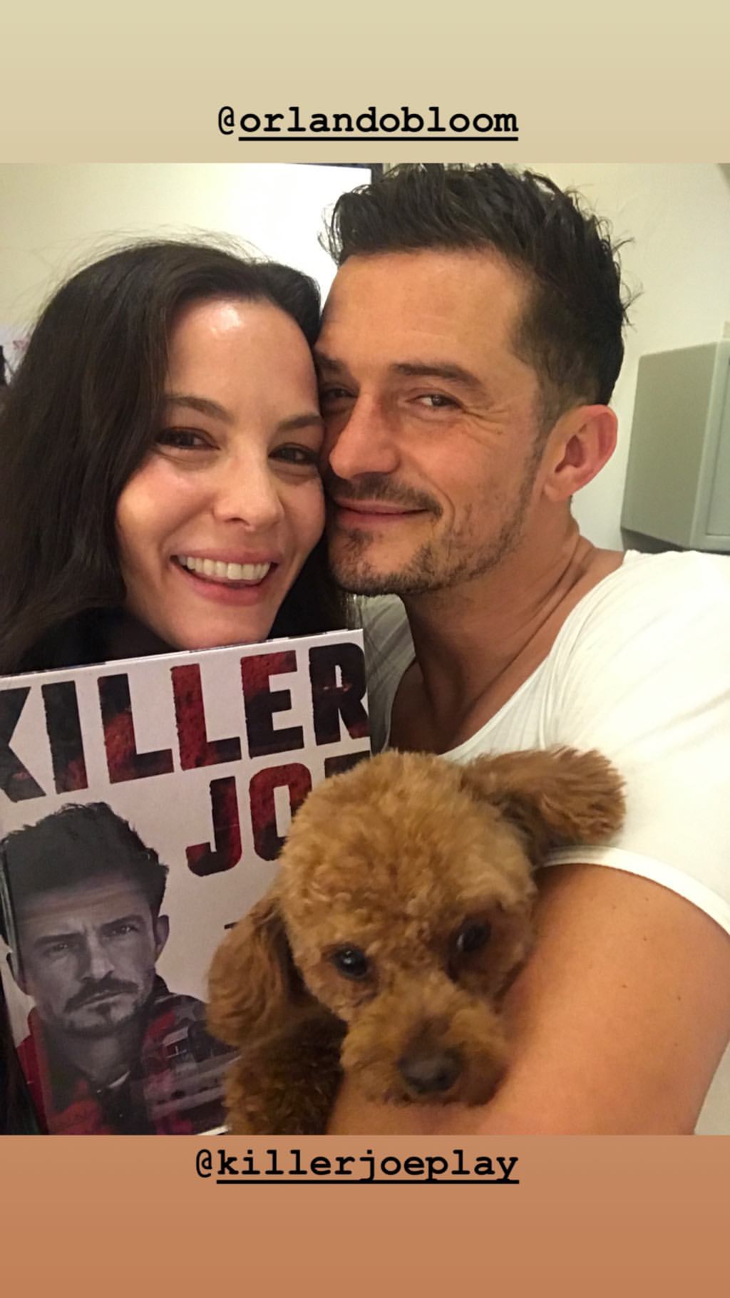 with Orlando Bloom and Mighty, from Liv's Instagram