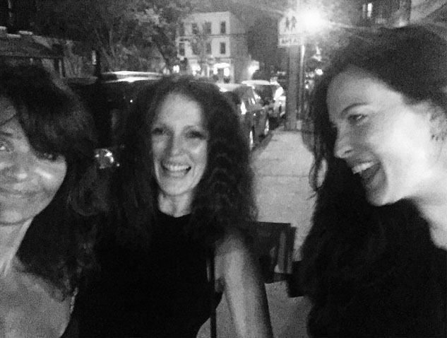 with Helena Christensen and Julianne Moore
