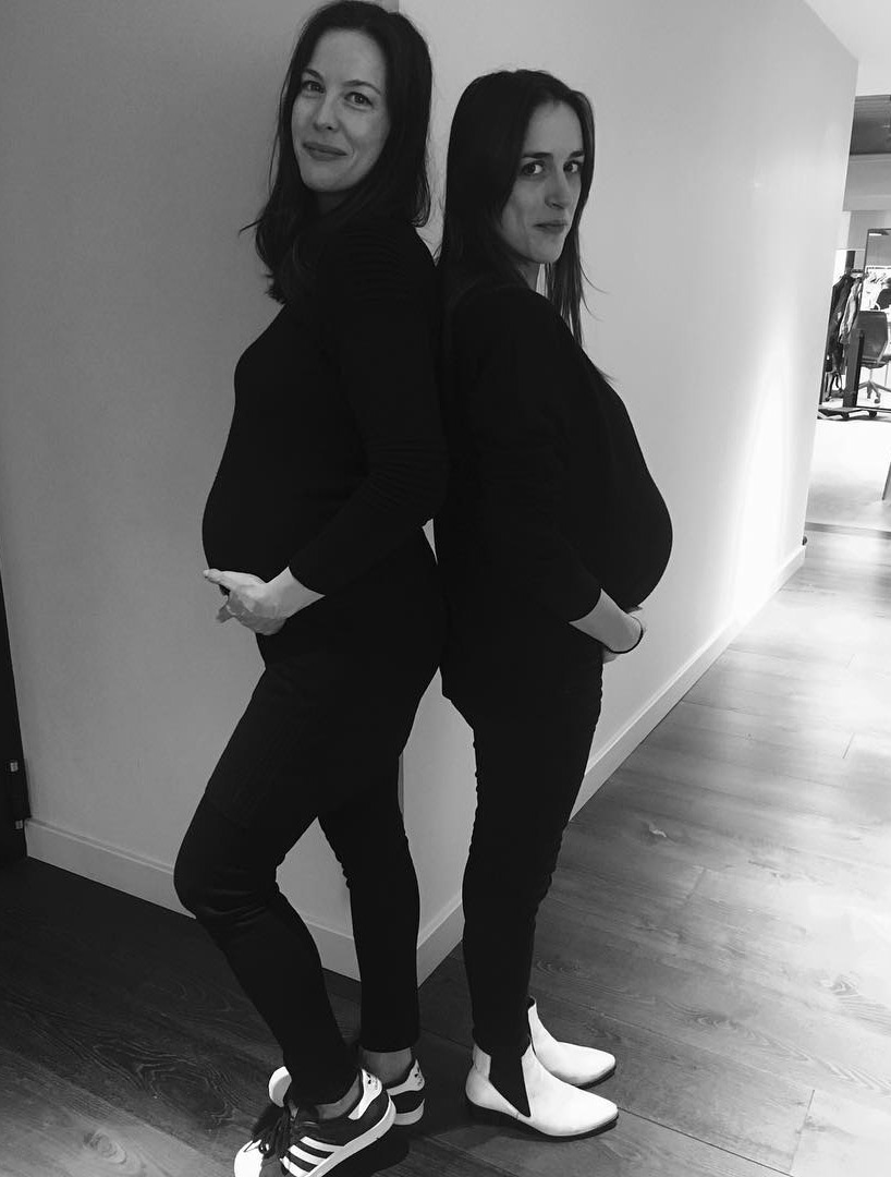 "Momma's at work. Growing babies and designing for belstaff. Sooooo fun!!!!! Delphine ninous @belstaff ."