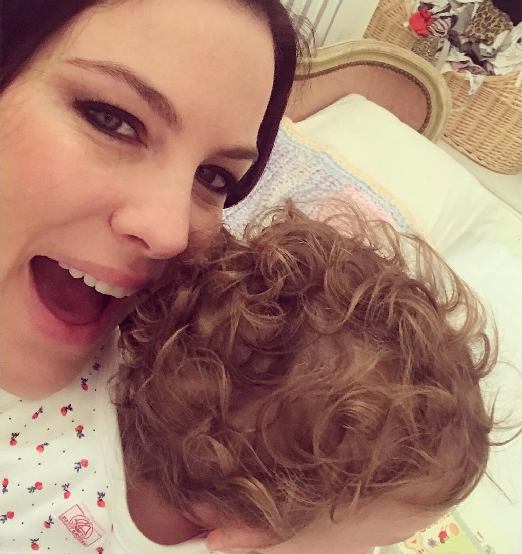 "omg my baby girl suddenly has curls, just the cutest thing I have ever seen. they change so fast !!!!! Lula Rose"