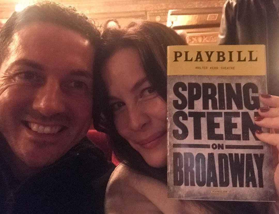 "The boss on Broadway with my baby @davidgardner"