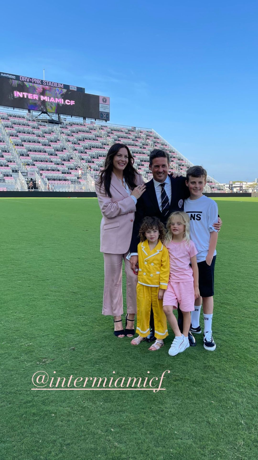 with Lula, David, Sailor and Gray, Inter Miami home stadium