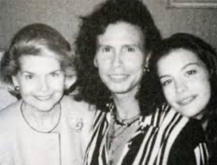 with grandmother Dorothea Johnson and dad Steven Tyler, from Bebe Buell's Instagram