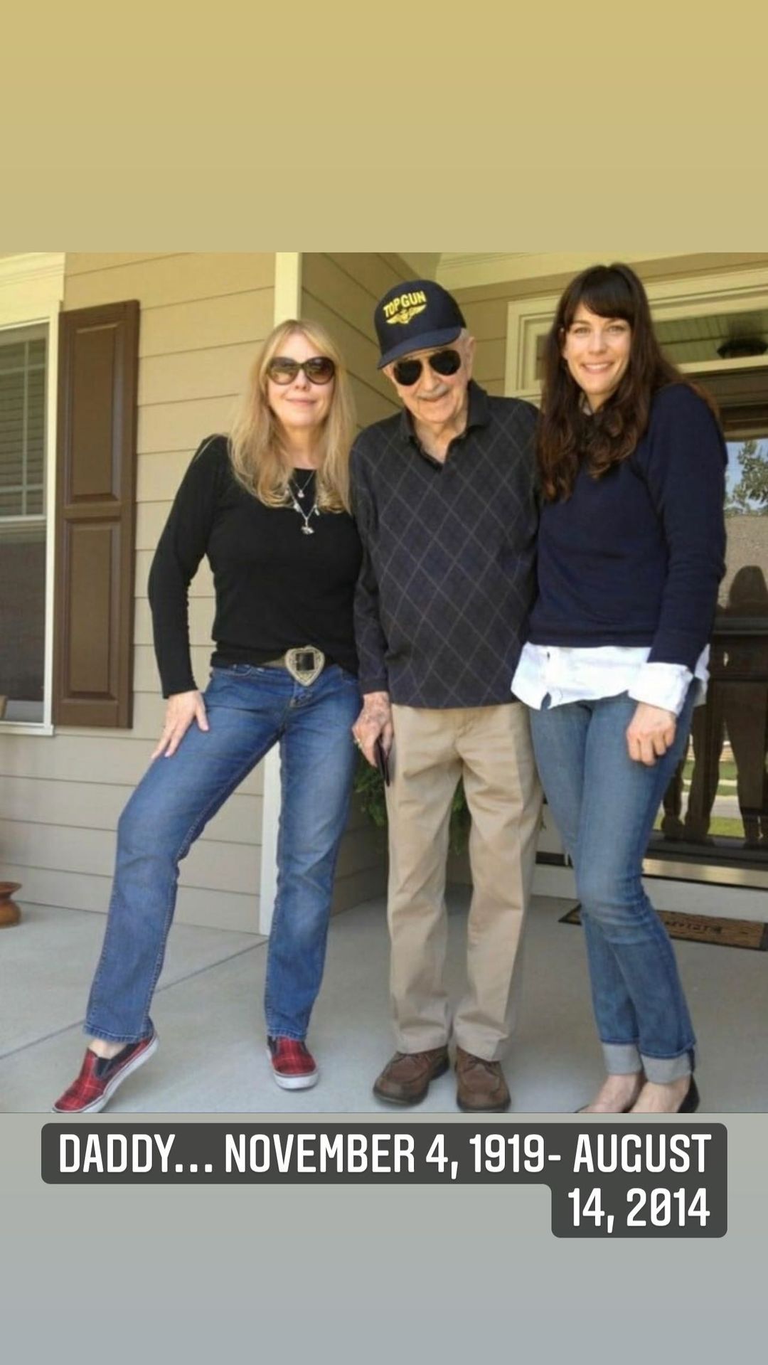 with mom Bebe Buell and grandfather Hal Buell - from Bebe Buell's Instagram