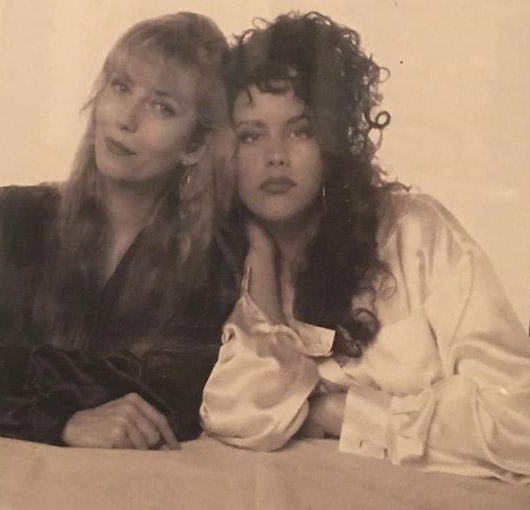 12 years old Liv with mom Bebe Buell, photo by Ric Ocasek. from Bebe Buell's Instagram