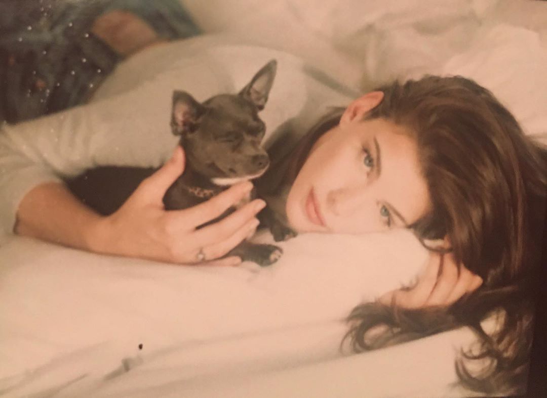 with Chiquita the Chihuahua, from Bebe Buell's Instagram
