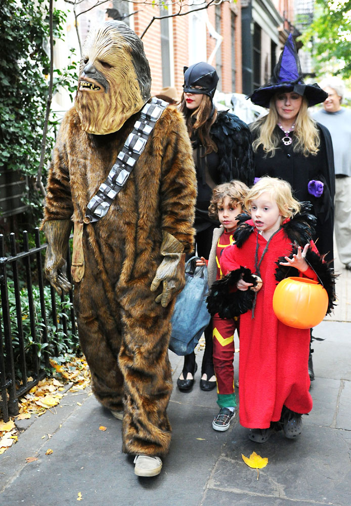 with Chewbacca aka Rene Lopez and his son