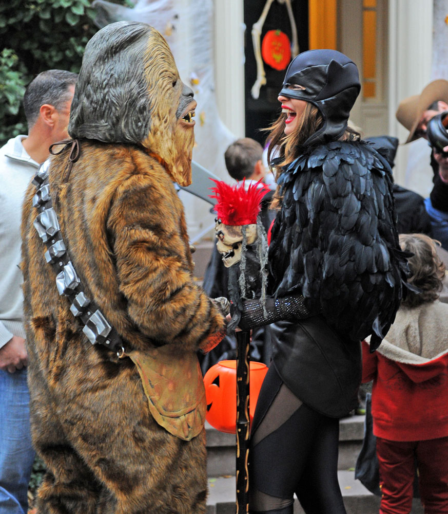 with Chewbacca aka Rene Lopez and his son