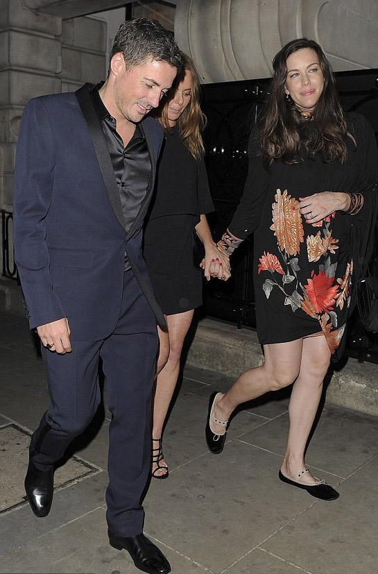 with fiance David Gardner and Stella McCartney