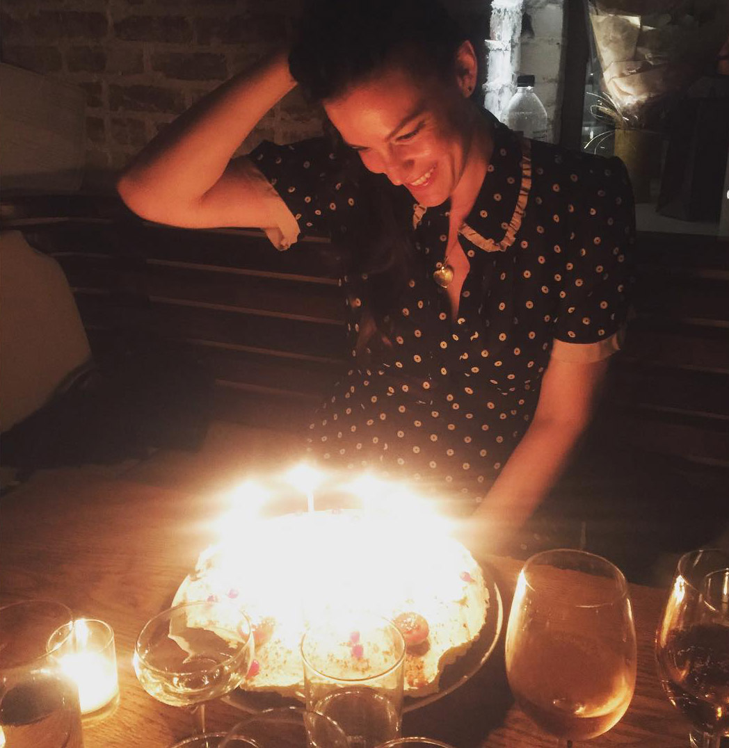 "thank you @davidgardner @mazdackrassi @frankierayder @zannarassi @philwinser @topaztallis #helenachristensen for the sweetest birthday @silkstonenyc @ the fat radish nyc"