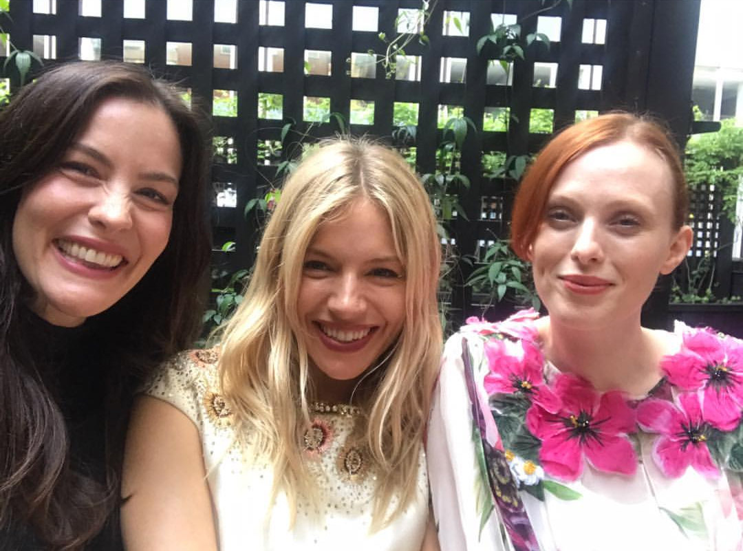 with Sienna Miller and Karen Elson