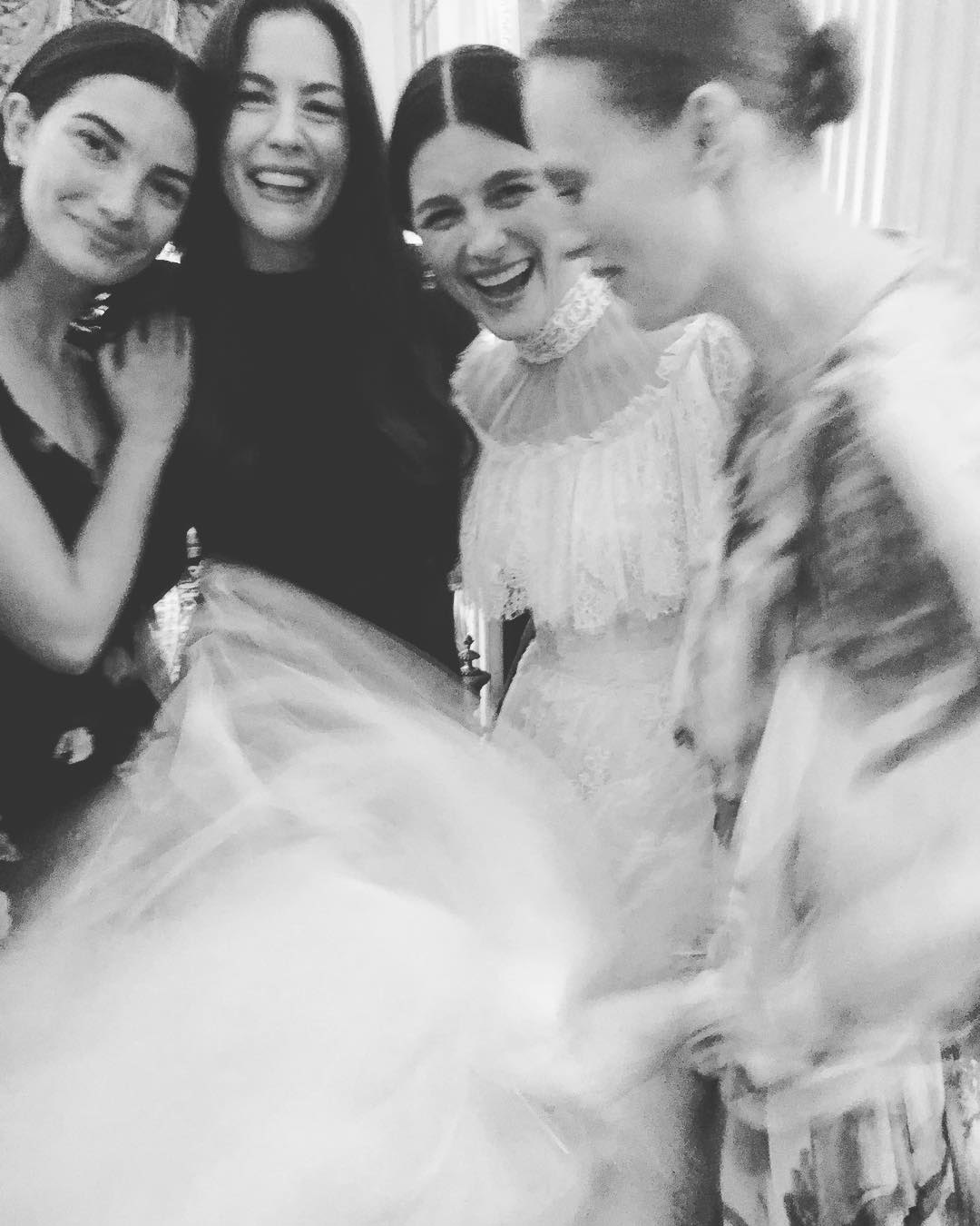 with Lily Aldridge, Tabitha Simmons and Karen Elson - from Karen Elson's Instagram