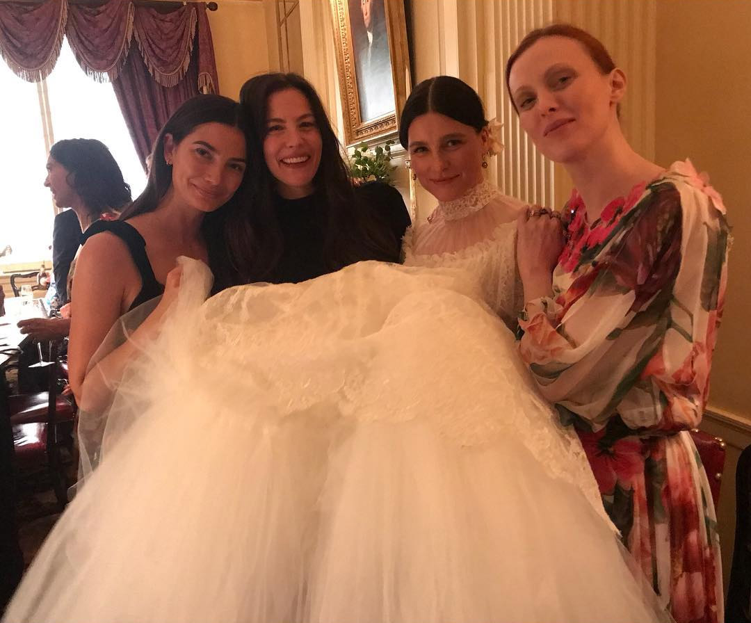 with Lily Aldridge, Tabitha Simmons and Karen Elson - from Liv's Instagram