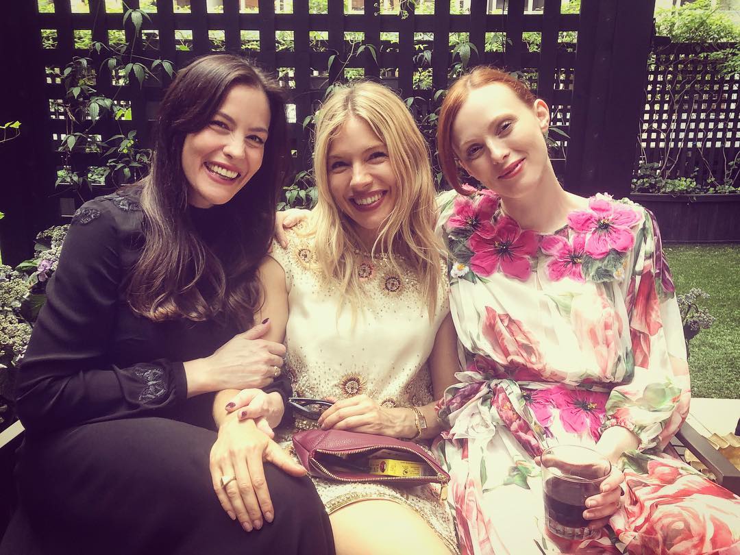 with Sienna Miller and Karen Elson