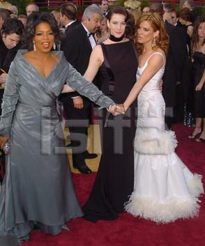 with Oprah Winfrey and Sandra Bullock - at Oscars 2004