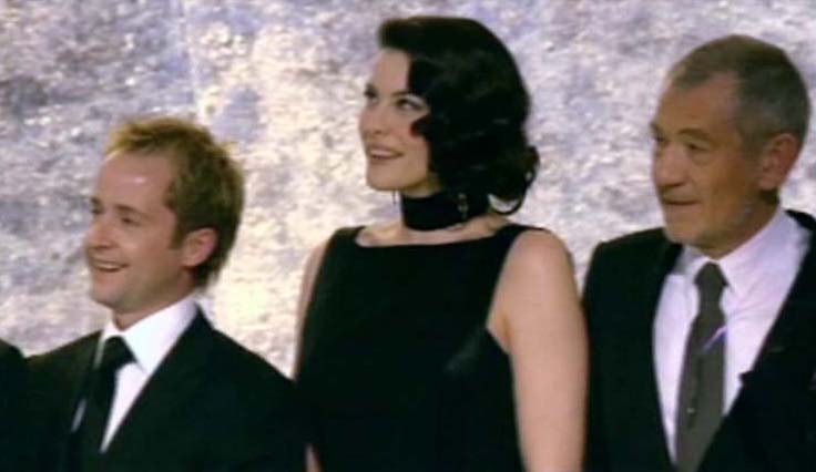 with Billy Boyd and Ian McKellen - at Oscars 2004