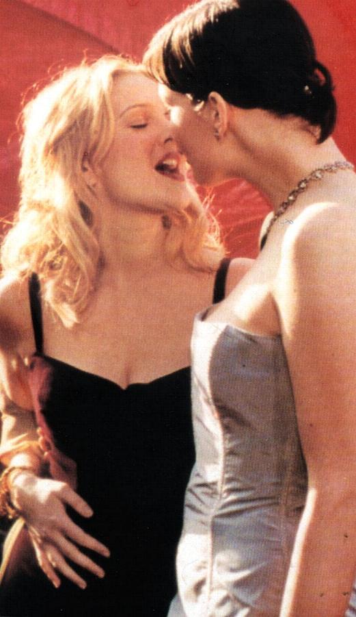 with Drew Barrymore, at Oscars 1999