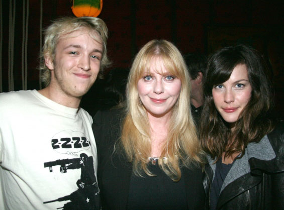 with Liam McMullan and mom Bebe Buell