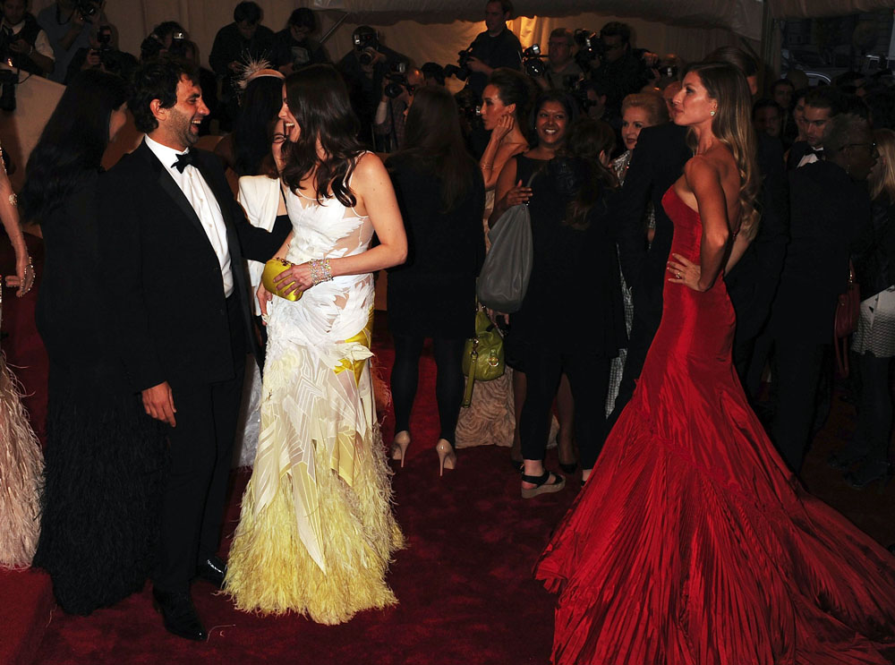 with Riccardo Tisci and Gisele Bundchen
