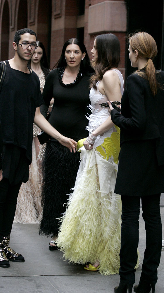 with Mariacarla Boscono and Marina Abramovic