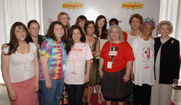 with grandmother Dorothea Johnson, mom Bebe Buell and breast cancer survivors