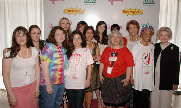 with grandmother Dorothea Johnson, mom Bebe Buell and breast cancer survivors