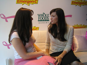 with Sarah - A breast cancer survivor
