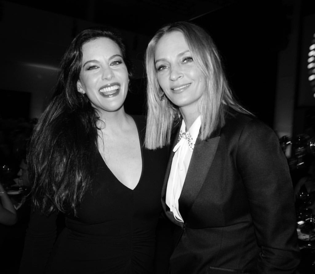 with Uma Thurman, from Liv's Instagram