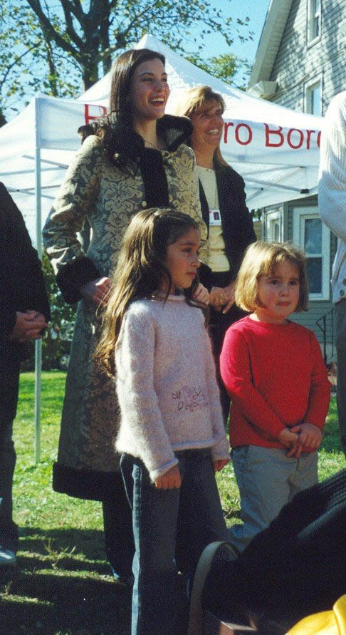 with Raquel Castro - at a ceremony for naming a street after Kevin Smith, October 22nd, 2002
