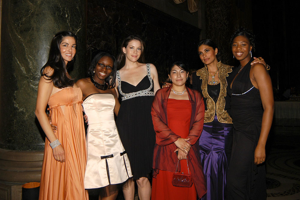 with Dayssi Olarte de Kanavos, Chantel Johnson, Basilia Berduzeo, Rachel Roy and Jessica Maxwell