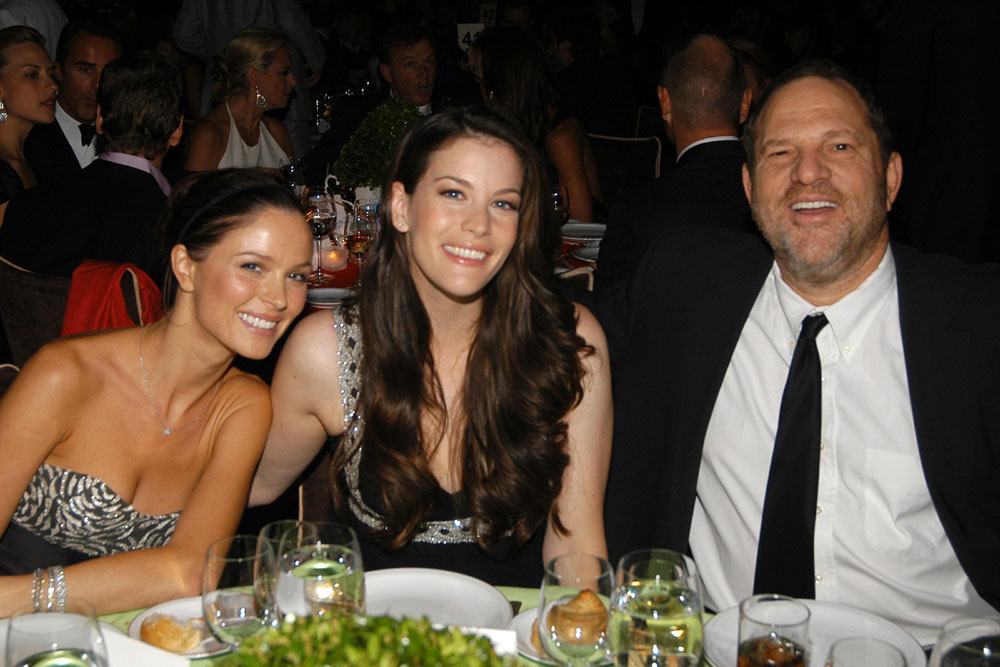 with Georgina Chapman and Harvey Weinstein