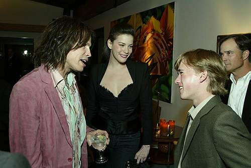 with Haley Joel Osment and dad Steven Tyler