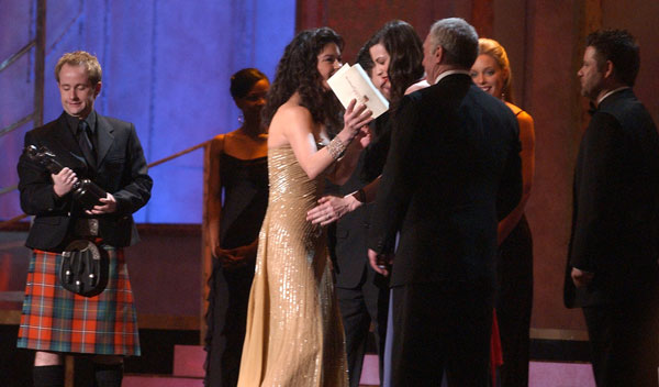 with Catherine Zeta-Jones and the LotR Cast and Crew