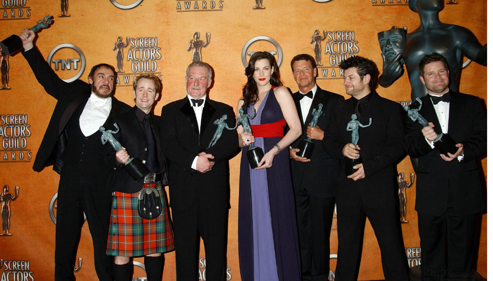 with LOTR cast and crew