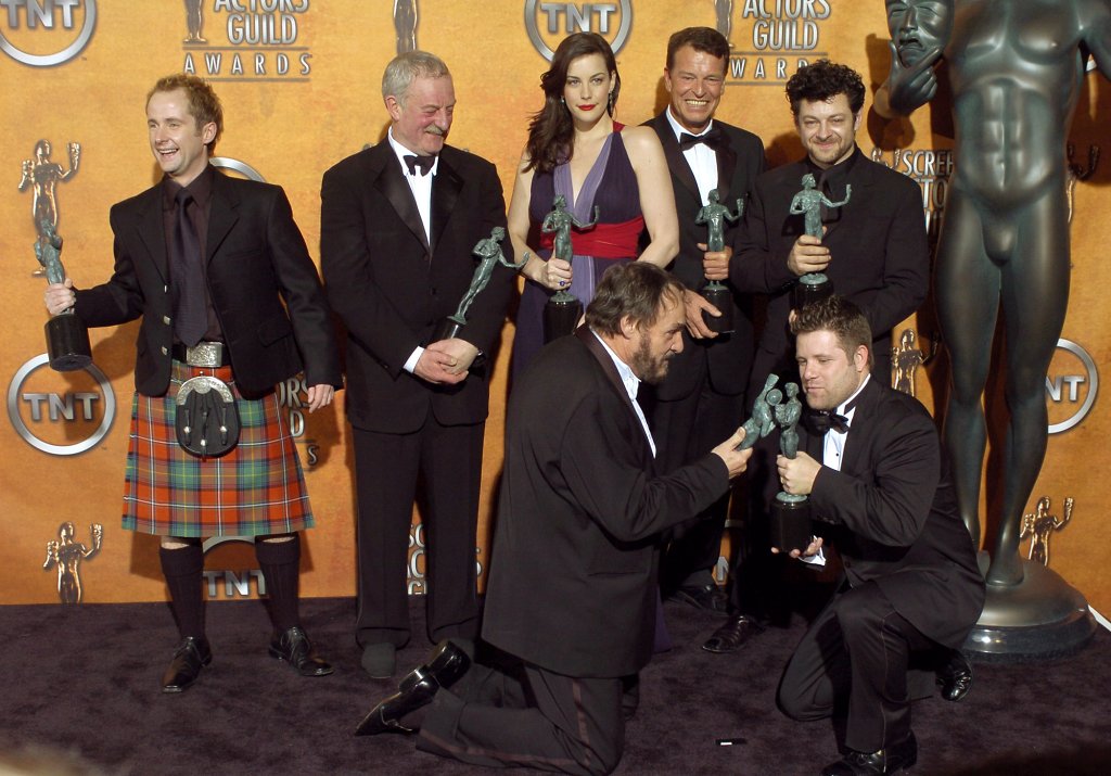 with LOTR cast and crew