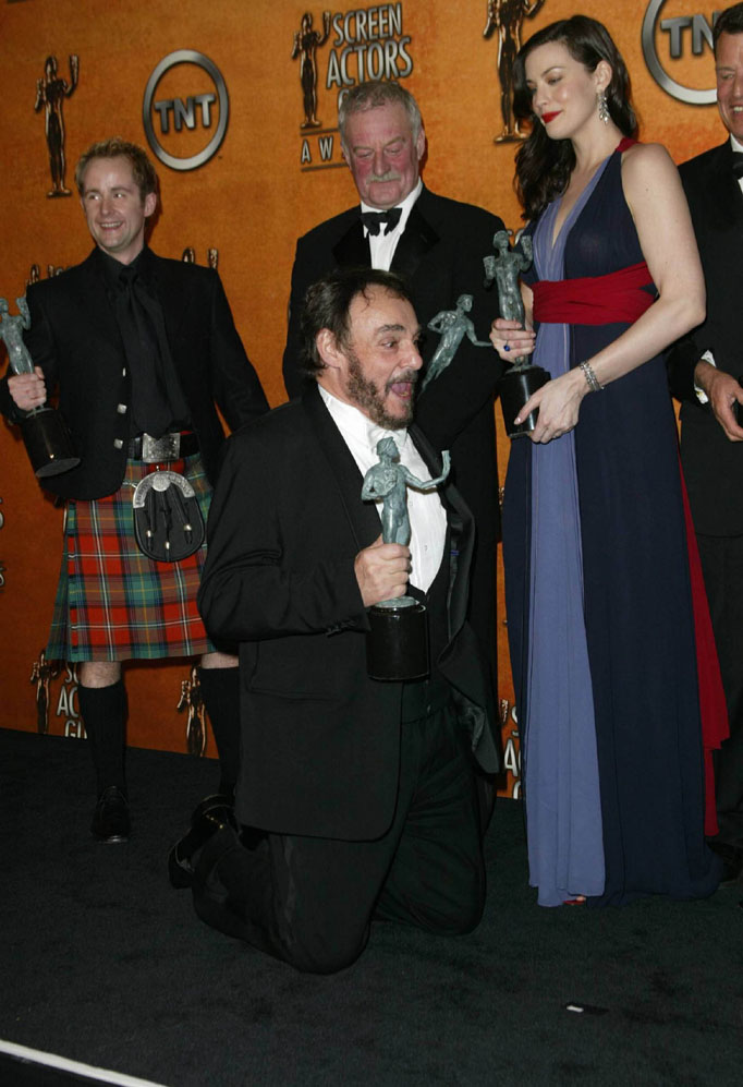 with Sean Astin, John Rhys-Davies and Bernard Hill