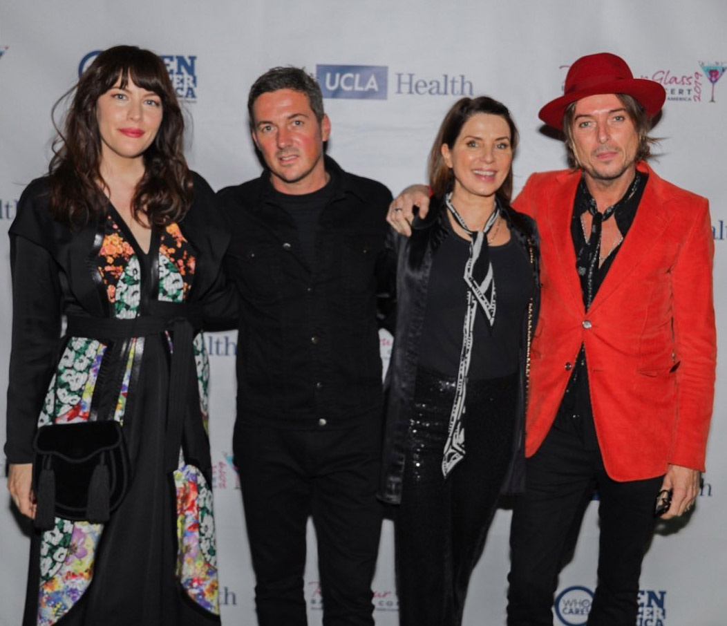 with fiance David Gardner, Sadie Frost and Darren Strowger, from Darren Strowger's Instagram