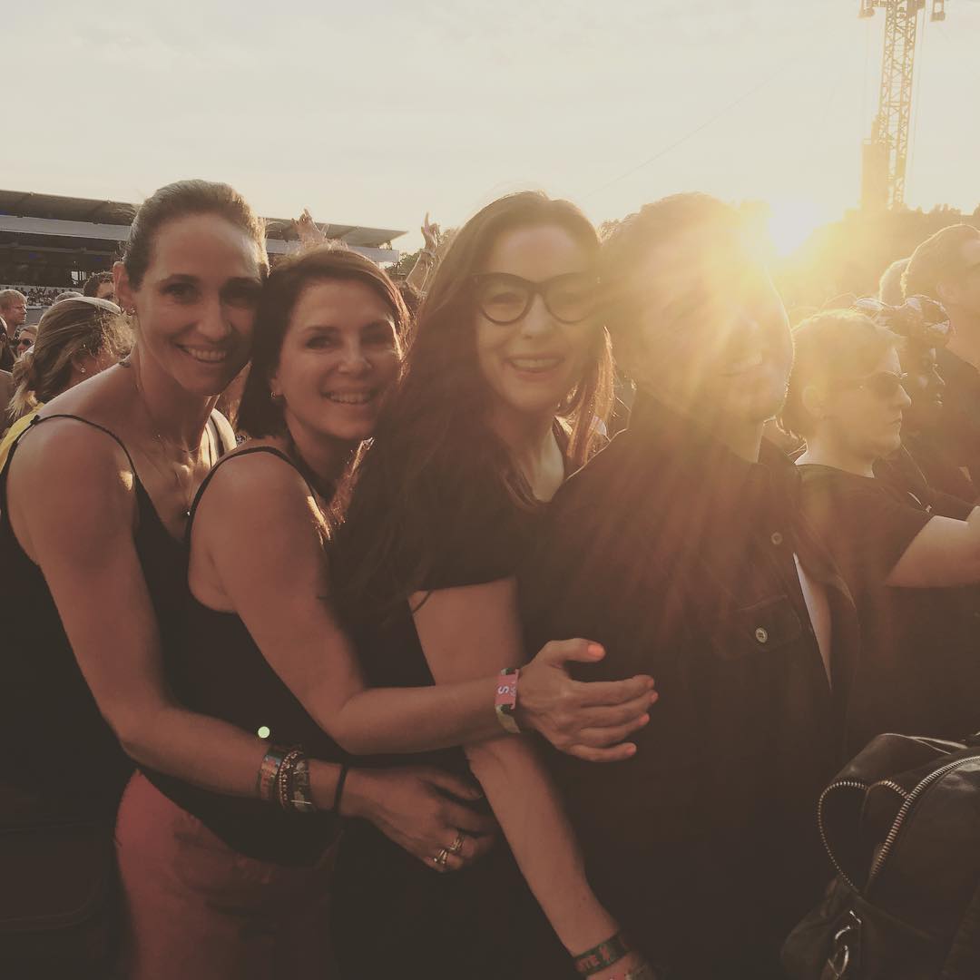 with Rosemary Ferguson, Sadie Frost and fiance David Gardner, from James Brown Instagram