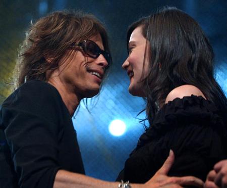 with dad - Steven Tyler, at mtvICON, April 2002