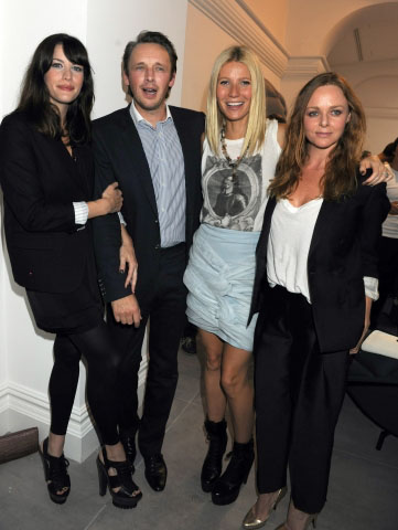 with Alasdhair Willis, Gwyneth Paltrow and Stella McCartney