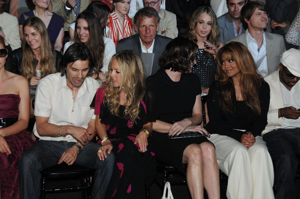 with Rachel Zoe, sister Chelsea Tyler, Janet Jackson and Jermaine Dupri 