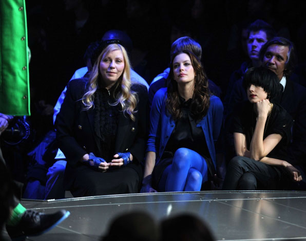 with mom Bebe Buell and Agyness Deyn